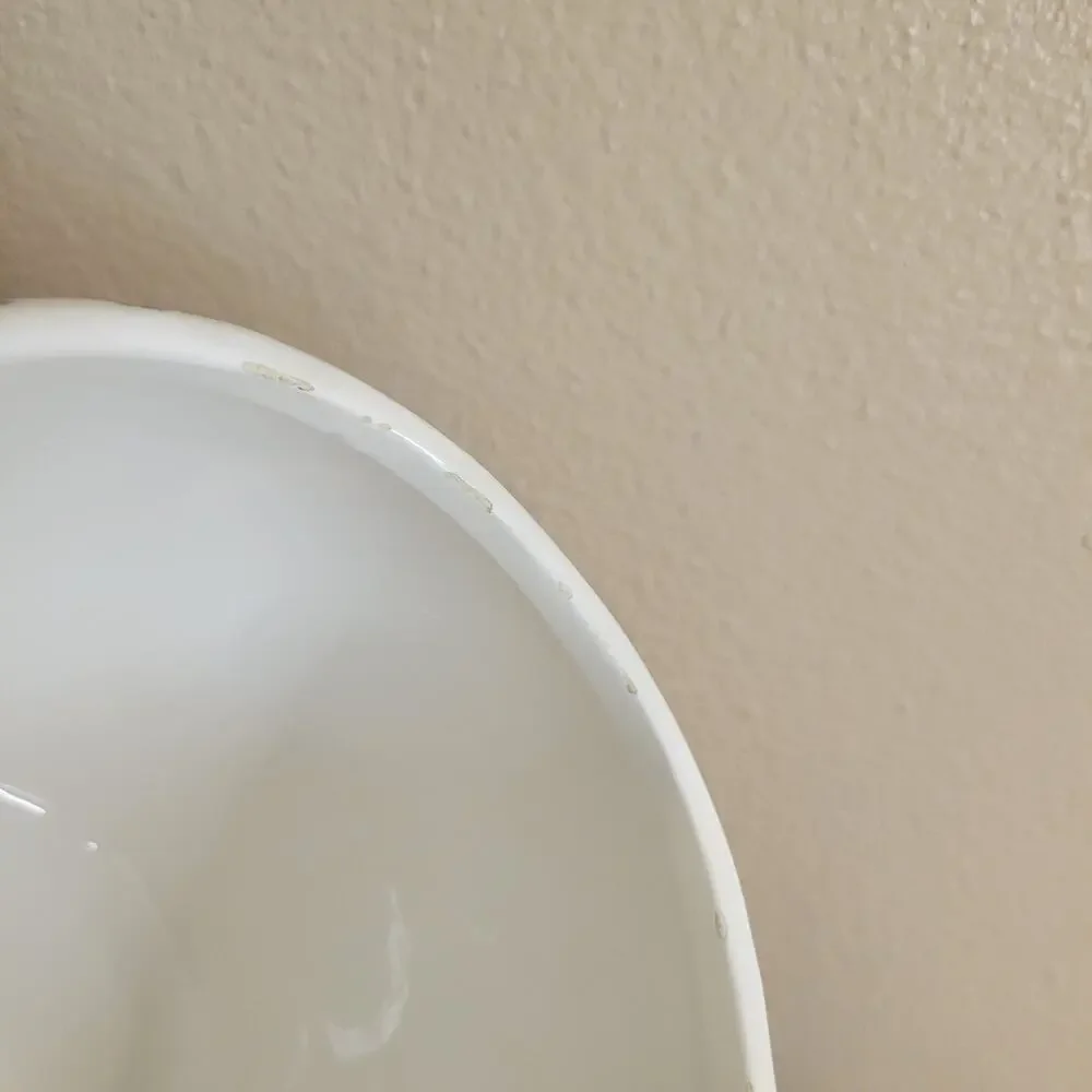Farmhouse Ceramic Chicken Lidded Bowl Brushstroke Pattern